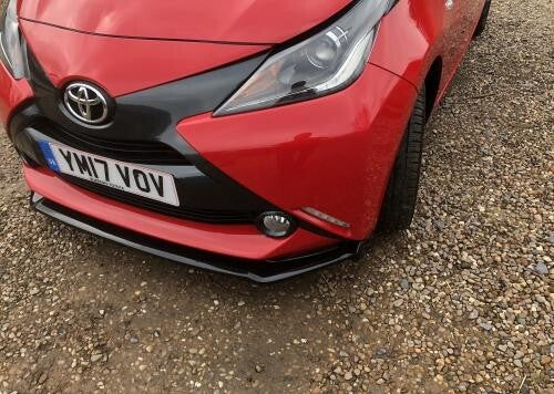 DS Toyota Aygo2  Mk2 Front Bumper Lower Splitter Spoiler Valance Gloss Black