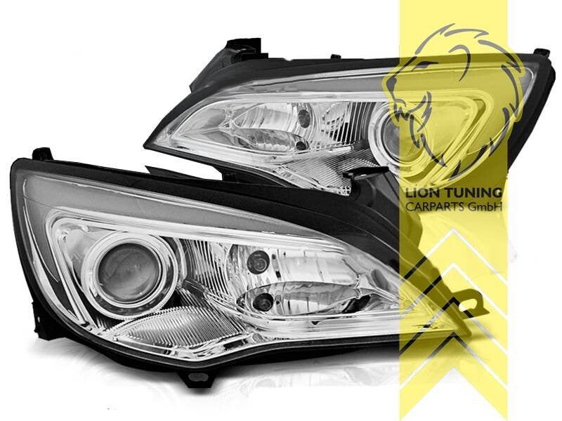 LT Set LED Halo Lightbar Headlights Opel Astra J sedan caravan black 09-15 LHD