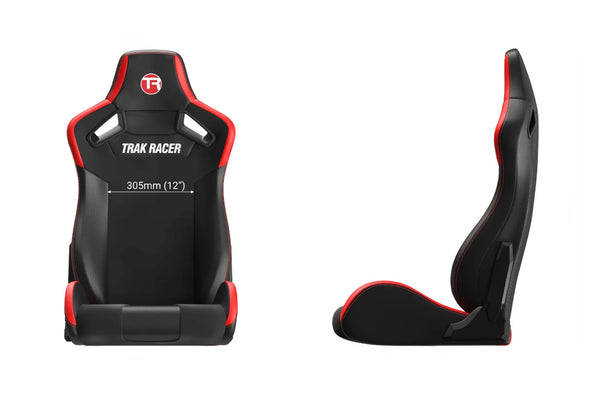 Trak Racer Sim Driving Simulator x1 Ind Bucket Seat Racing Alcantara Red Black