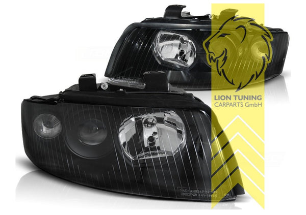 LT Angel Eye Halo Ring Headlights Audi A4 B6 8E Sedan Avant black H7 Halogen LHD