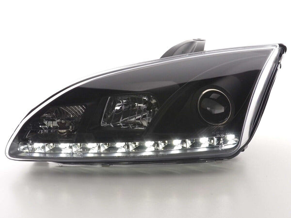 FK LED DRL Lightbar Headlights Ford Focus C307 2 MK2 05-08 Black RS ST LHD