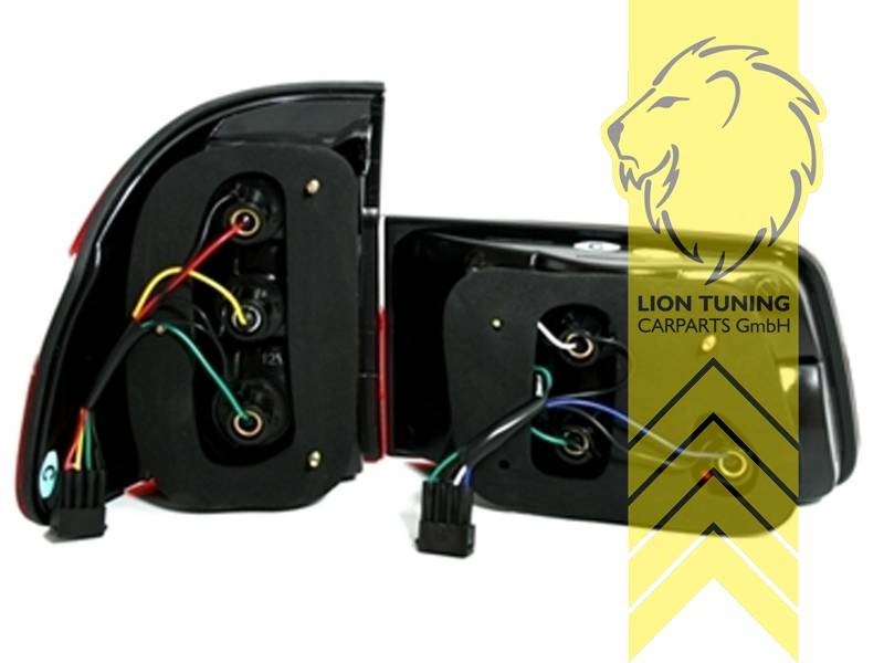 LT Pair Halogen Rear lights Tail Lamps BMW E39 97-00 Touring red black LHD