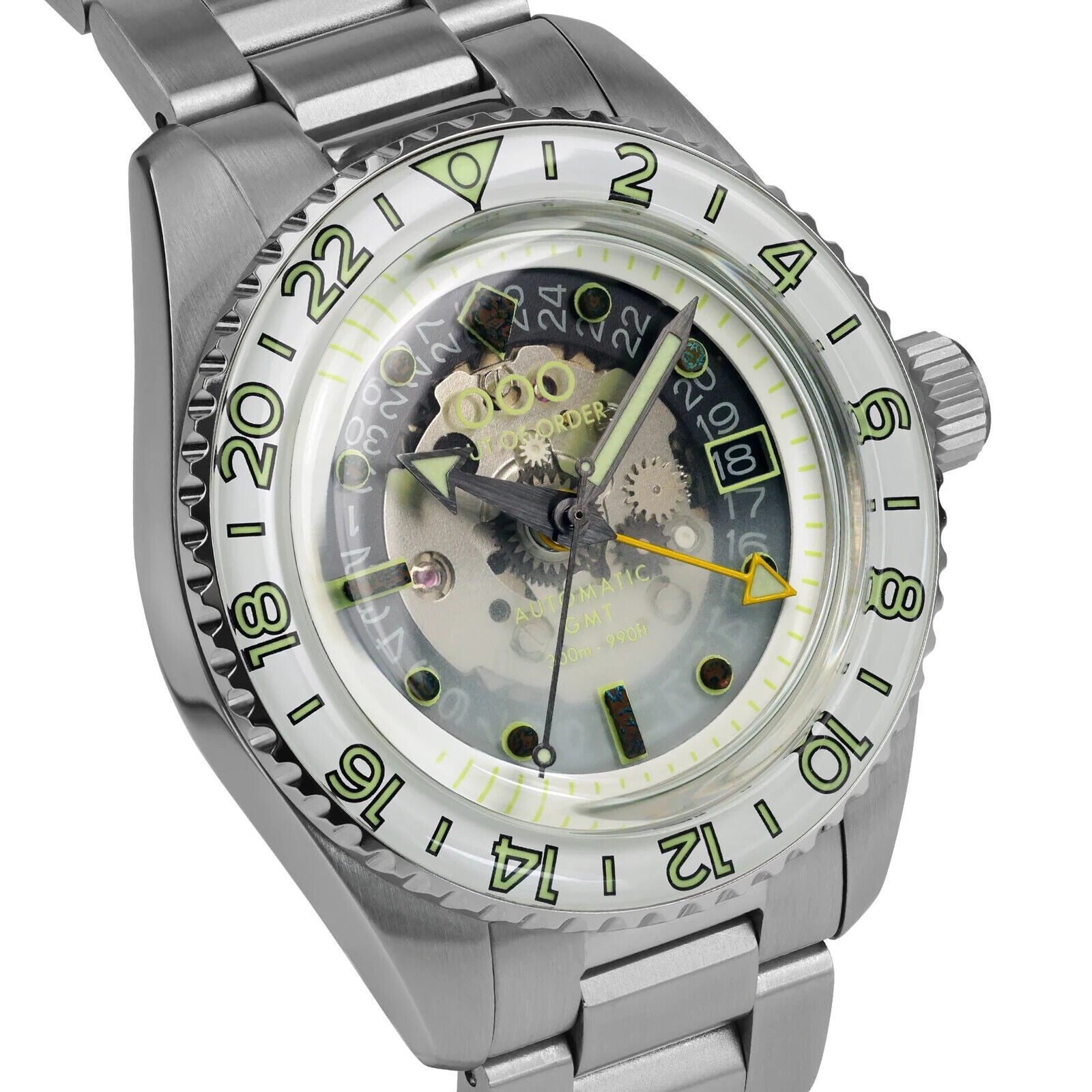 Out Of Order 001-25.BAND.GT Men's Gin & Tonic GMT Automatic Watch