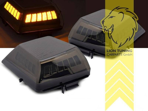 LT Pair LED dynamic front indicators Mercedes W461 W463 W464 G-Class black smoke