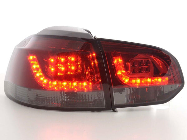 FK Pair LED Lightbar Rear Lights VW Golf 6 MK6 1K 08-12 red / black LHD