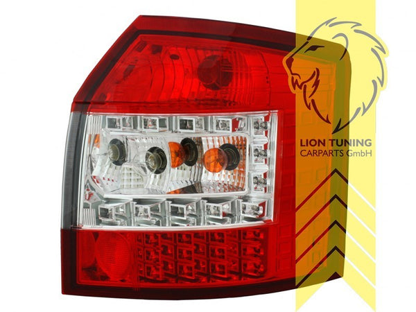 LT Pair LED DRL Lightbar Rear Lights Audi A4 B6 8E 01-04 Avant red white LHD