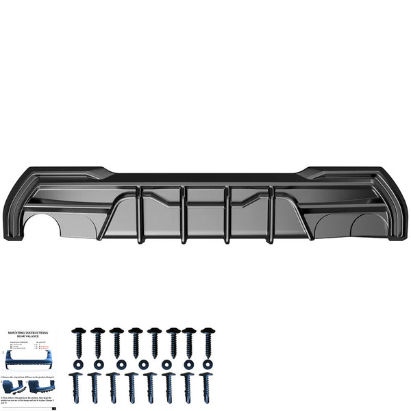 OW Rear Bumper Diffusor BMW 1 Series F40 M-Pack M135i 19-24 Gloss Black