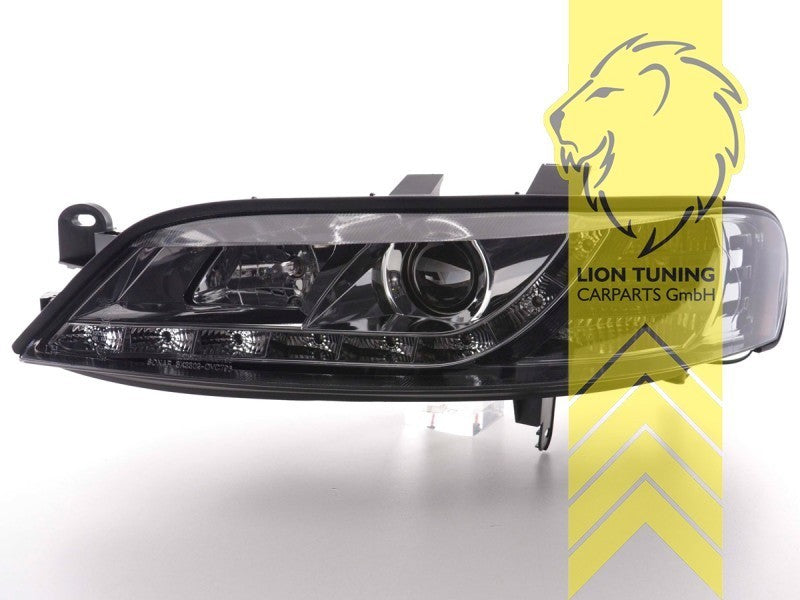 LT  Halogen H1 & LED Halo Headlights Opel Vectra B notchback Caravan chrome LHD