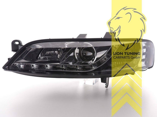 LT  Halogen H1 & LED Halo Headlights Opel Vectra B notchback Caravan chrome LHD