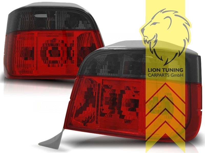 LT Pair LED DRL Lightbar Rear lights BMW E36 Touring red black smoke LHD