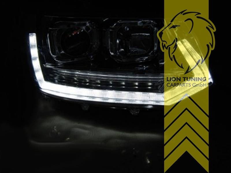 LT LED DRL Lightbar Headlights VW T5 Bus Transporter Facelift T5.1 chrome LHD