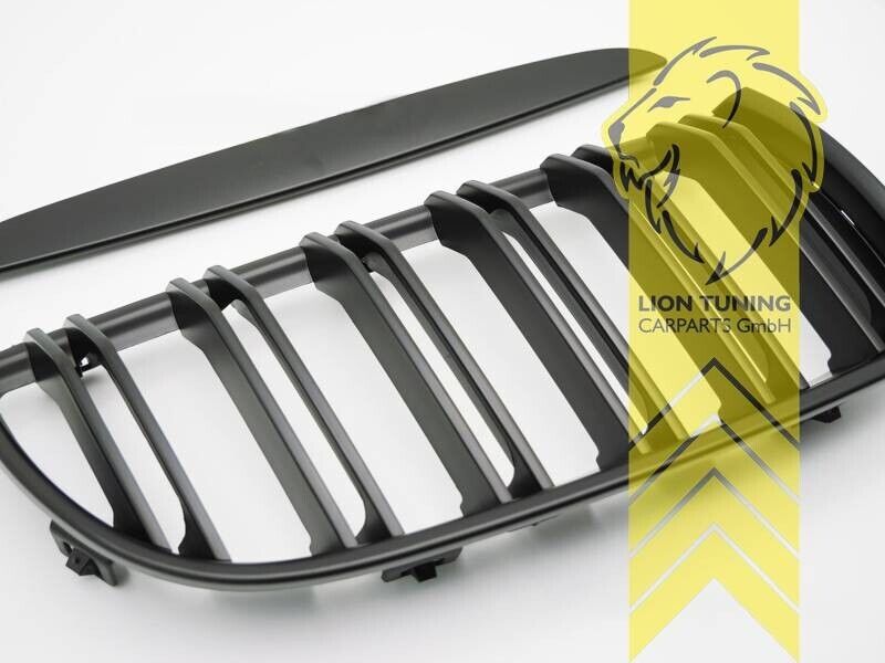 LT New ABS Black Radiator Grille BMW E90 Sedan E91 Touring + Covers Black