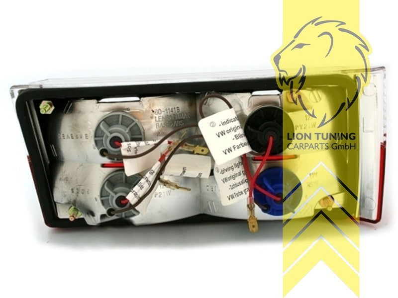 LT Pair Halogen Rear Lights Tail Lamps VW Golf 1 155 17 74-93 Cabrio black LHD