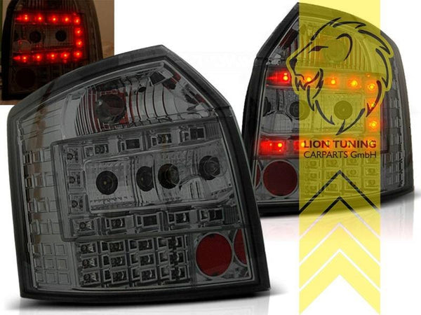 LT Pair LED Lightbar Rear Lights Tail Audi A4 B6 8E 01-04 Avant black smoke LHD