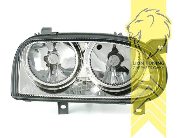 LT DEPO Halogen Headlights VW Golf 3 sedan Variant Cabrio 1H1 1E7 1H5 chrome LHD
