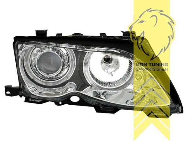 LT LED DRL Halo CCFL H1 Headlights BMW E46 Limousine Touring chrome 01-05 LHD