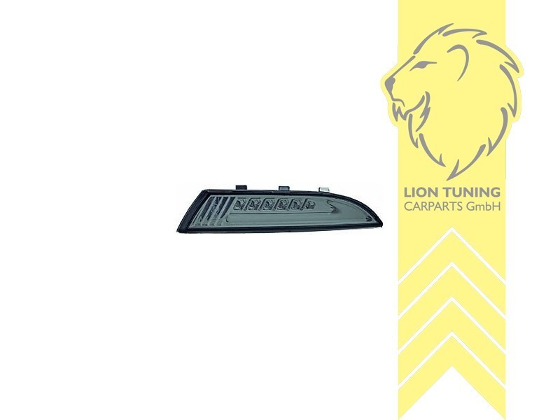 LT Pair LED DRL front indicators for VW Scirocco 3 137 138 08-14 black smoke