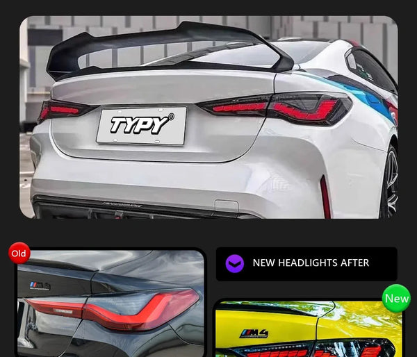 TYPY Pair 20-23 BMW 4 Series M4 Lightbar LED DRL Dynamic Rear Lights Tail Lamps