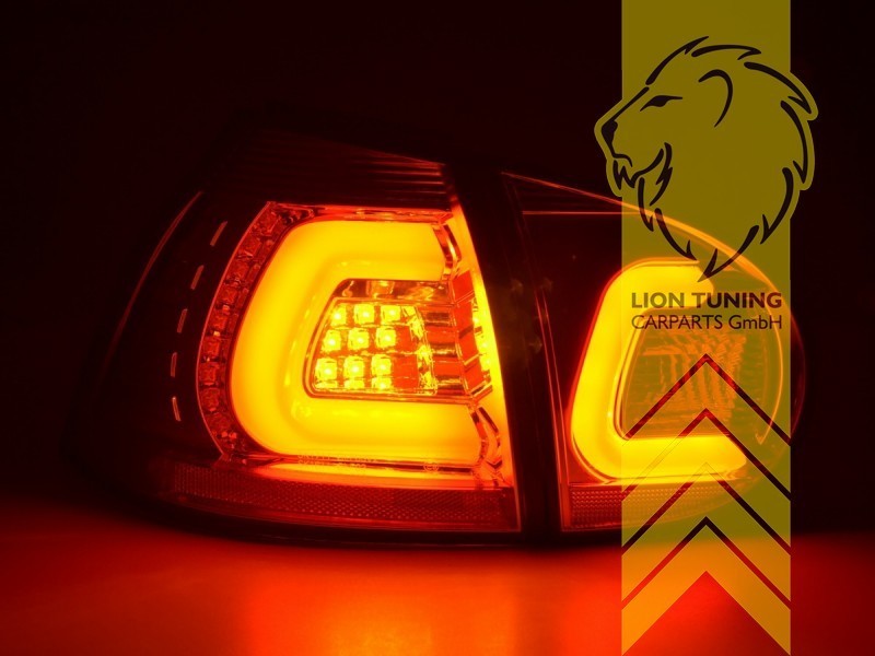 LT Pair LED DRL Lightbar REAR LIGHTS Tail VW Golf 5 white chrome 1K1 03-09 LHD