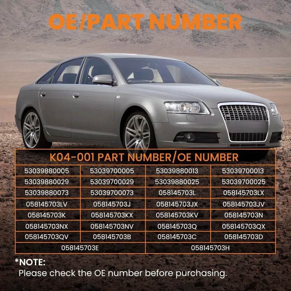 MXPR Upgraded K03s K03 Turbo Charger Audi A4 A6 VW Passat APU ARK BFB ATW AUG