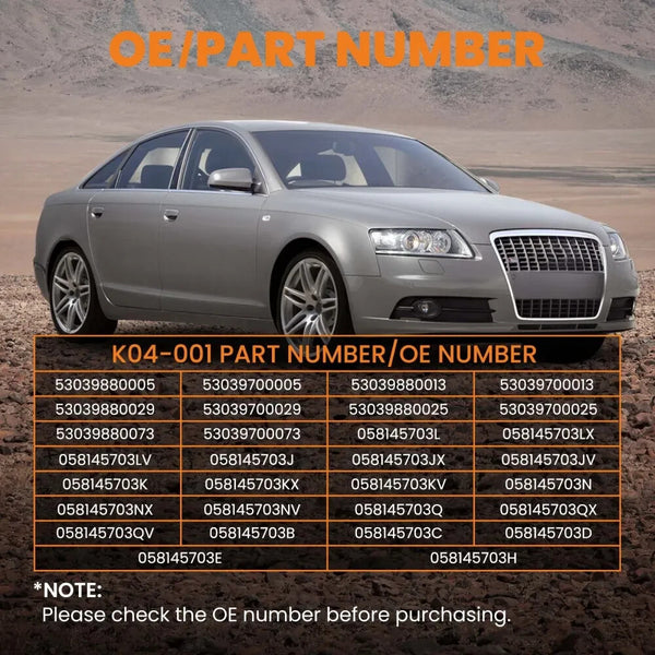 MXPR Upgraded K03s K03 Turbo Charger Audi A4 A6 VW Passat APU ARK BFB ATW AUG