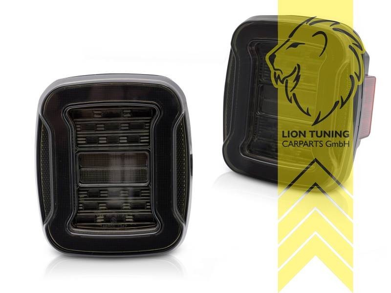 LT Pair LED Lightbar Rear Lights Chrysler Jeep Wrangler YJ TJ Smoke 91-06 LHD