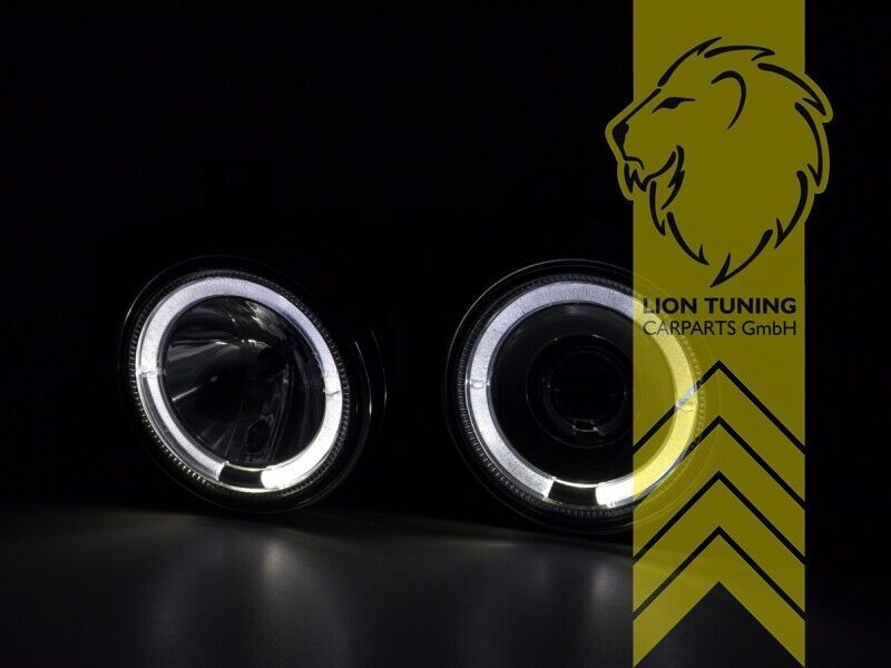 LT LED DRL Angel Eye Lightbar Halo Ring Headlights BMW BMW E32 E34 chrome LHD