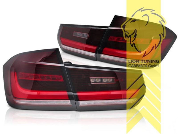 LT Pair LED Lightbar REAR LIGHTS Tail BMW 3 Series F30 M3 F80 LCI Sedan Red LHD