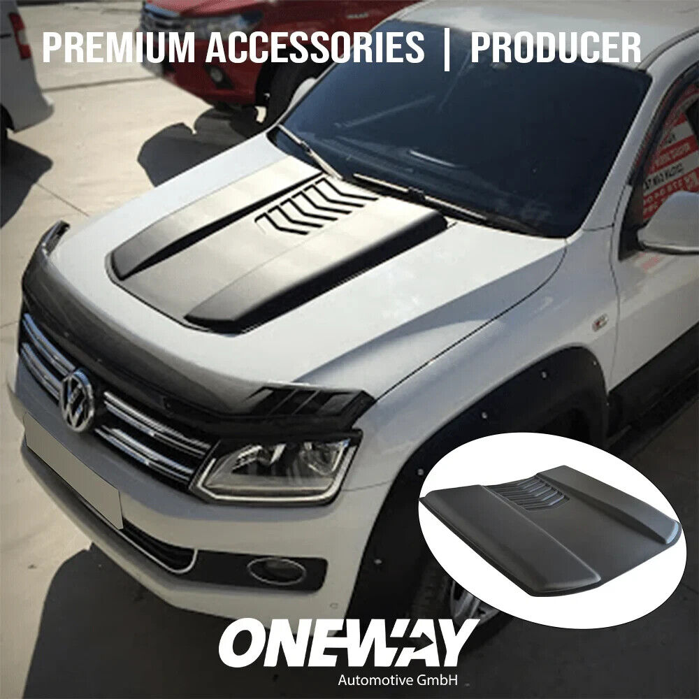 OW Bonnet Scoop Hood Vent VW Amarok MK1 Facelift 10-22 ABS Matt Black 3M Tape