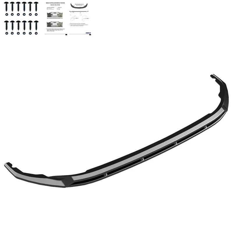 OW Front Bumper Splitter VW Transporter T7 24+ ABS Gloss Black