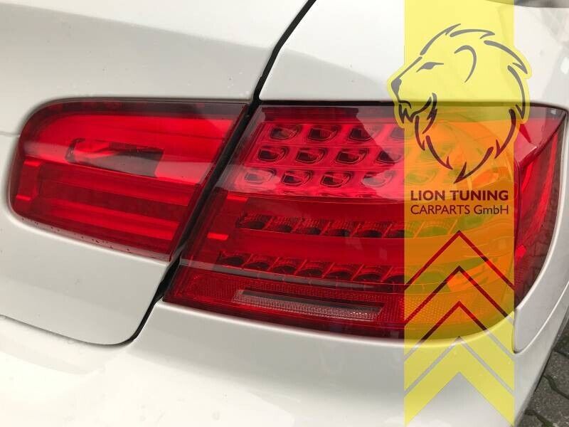 LT Pair LED Lightbar Rear Lights Tail Lamps BMW E92 Coupe red clear 06-10 LHD