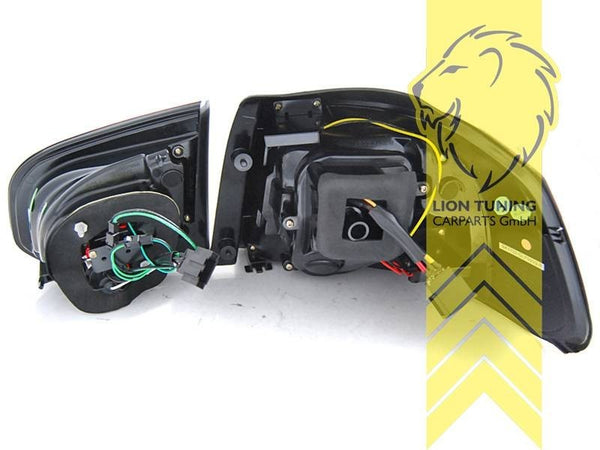 LT Pair LED DRL Lightbar REAR LIGHTS Tail VW Golf 6 red black smoke 08-13 LHD