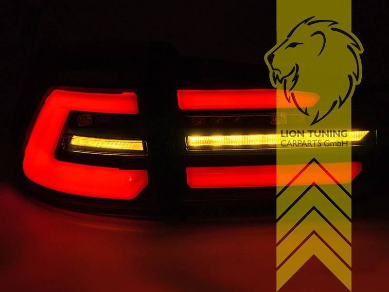 LT Pair LED DRL Lightbar REAR LIGHTS Tail VW Golf 7 Vari Facelift red black LHD