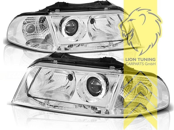 LT DEPO Halogen H7 Halo Headlights Audi A4 B5 8D Limousine Avant Facelift LHD