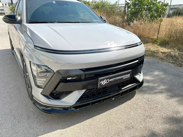 Motordrome Front Splitter Diffuser Hyundai Kona N-Line Mk2 Gloss Black