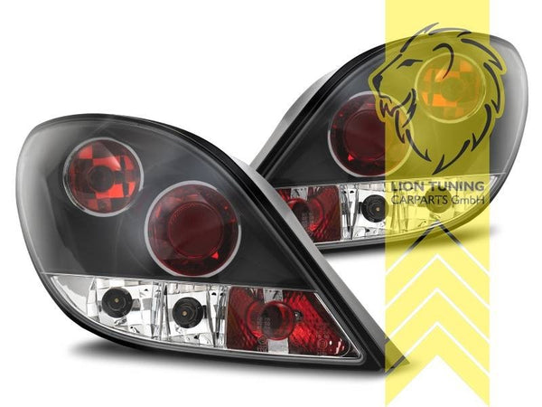 LT Pair Halogen Rear Lights Tail Lamps Peugeot 207 WA WC 06-09 black LHD