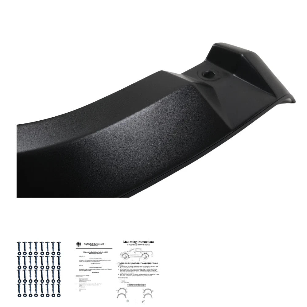 OW Fender Flares Wide Arch Extension Kit VW Amarok MK2 2022+ ABE TUV Black ABS