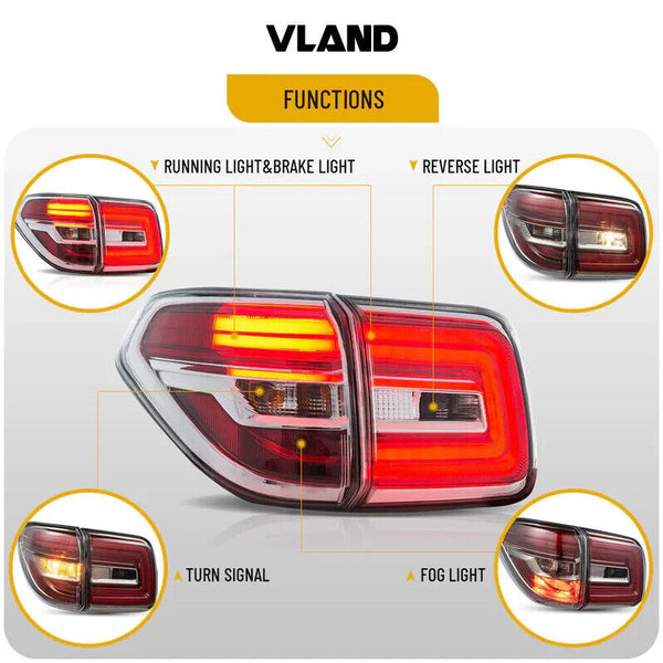 VLAND Nissan Armada Y62 17-20 & Patrol 10-19 LED DRL Lightbar Rear Lights LHD