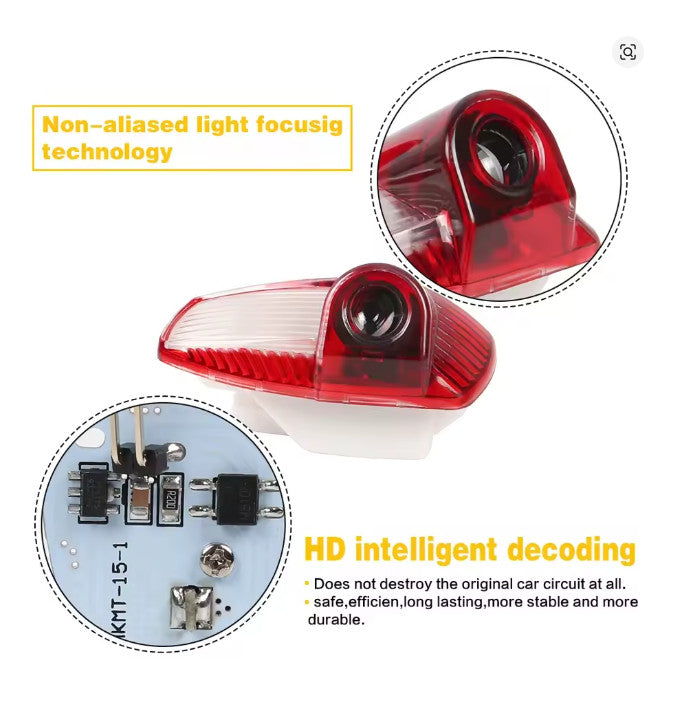 2x LED Projector Puddle Courtesy Door Lights Porsche 970 987 986 911 997 05-16