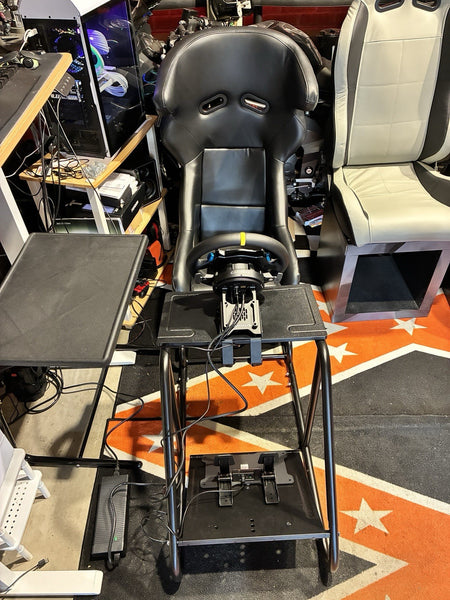 AZ Driving Game Sim Racing Frame + BS6 Seat Rig Wheel Pedals Xbox PS PC F1