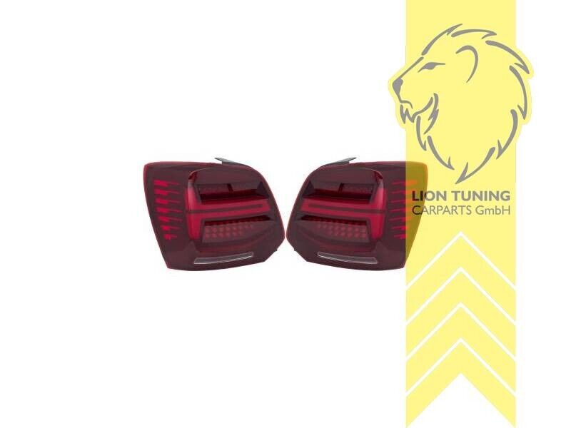 LT Pair LED REAR LIGHTS Tail Lamps VW Polo 6R 6C red 09-17 LHD