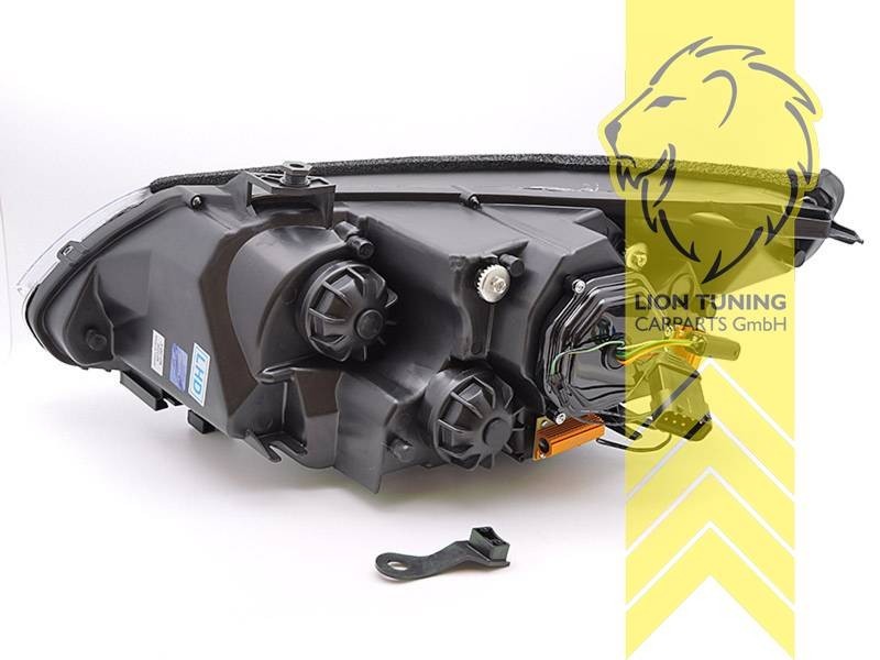 LT Pair LED DRL Halo Ring Headlights BMW E60 Sedan E61 Touring 03-07 chrome LHD