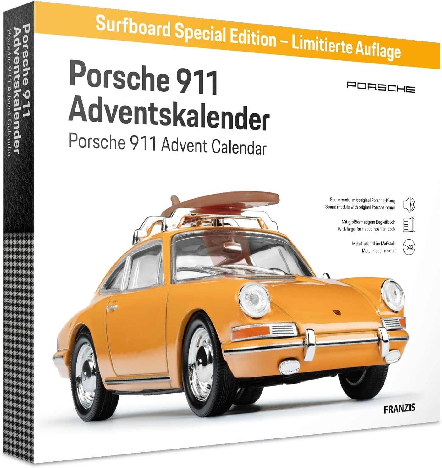 FRANZIS Porsche 911 Surf Collectable Advent Calendar Your Own Desk Model Kit