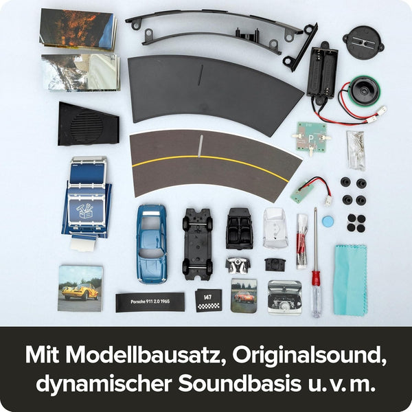 FRANZIS Porsche 911 Blue Collectable Advent Calendar Your Own Desk Model Kit