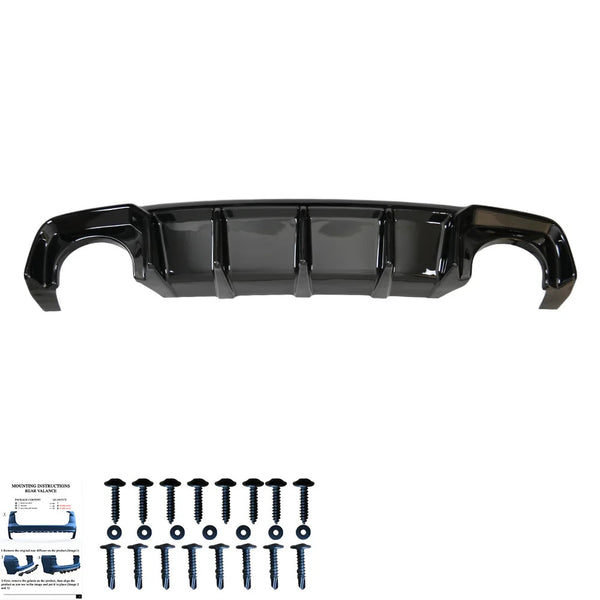 OW Rear Diffuser Diffusor AUDI RS3 Sportback 8V 2015-2016 Gloss Black