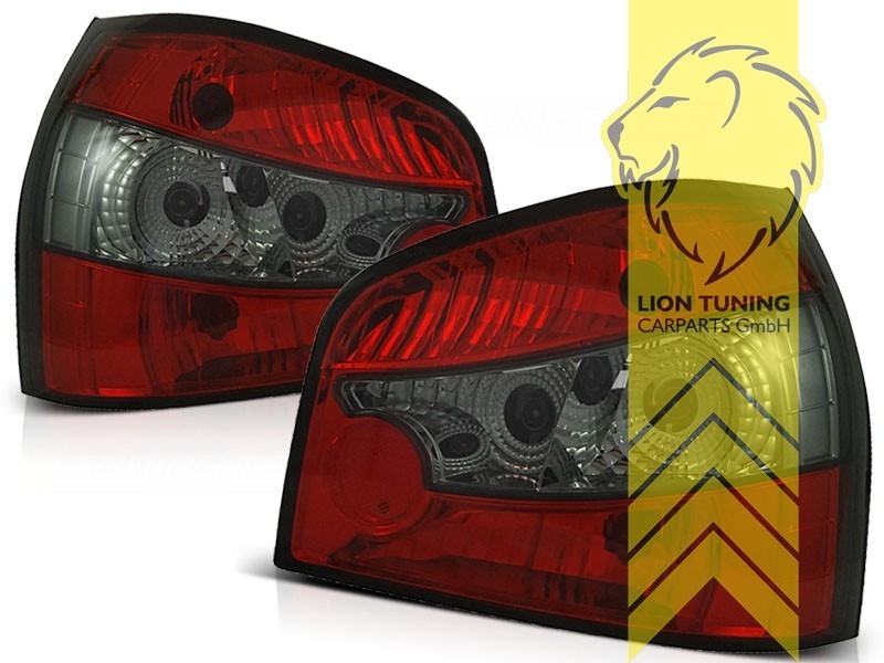 LT Pair LED DRL Halogen Rear Lights Tail Audi A3 8L 96-03 red black smoke LHD