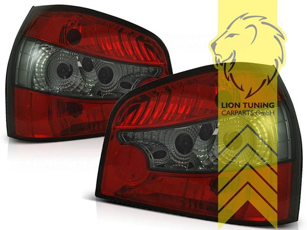 LT Pair LED DRL Halogen Rear Lights Tail Audi A3 8L 96-03 red black smoke LHD