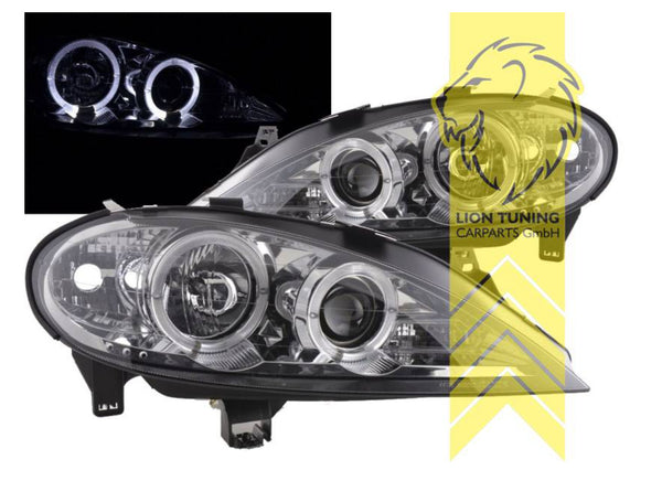 LT LED DRL Halo Ring Headlights Renault Megane 1 Coach Cabrio Grandtour chrome