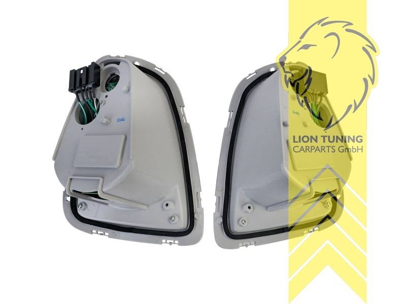 LT Pair LED Rear Lights Mini Cooper Union Jack R56 R57 10-14 smoked black LHD