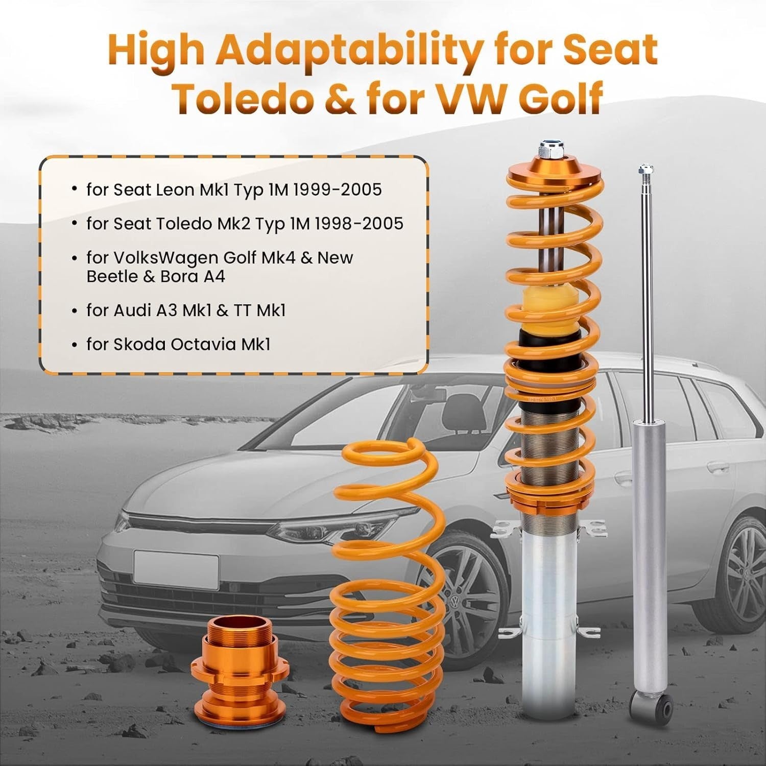 MXPR Lowering Coilovers Kit VW for Golf 4 Seat Leon 1M 1M1 VW Beetle 9C1 1C1